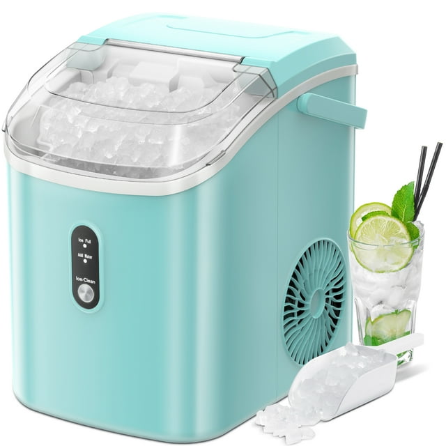 LHRIVER Nugget Ice Maker Countertop, 33lbs/24H with SelfCleaning