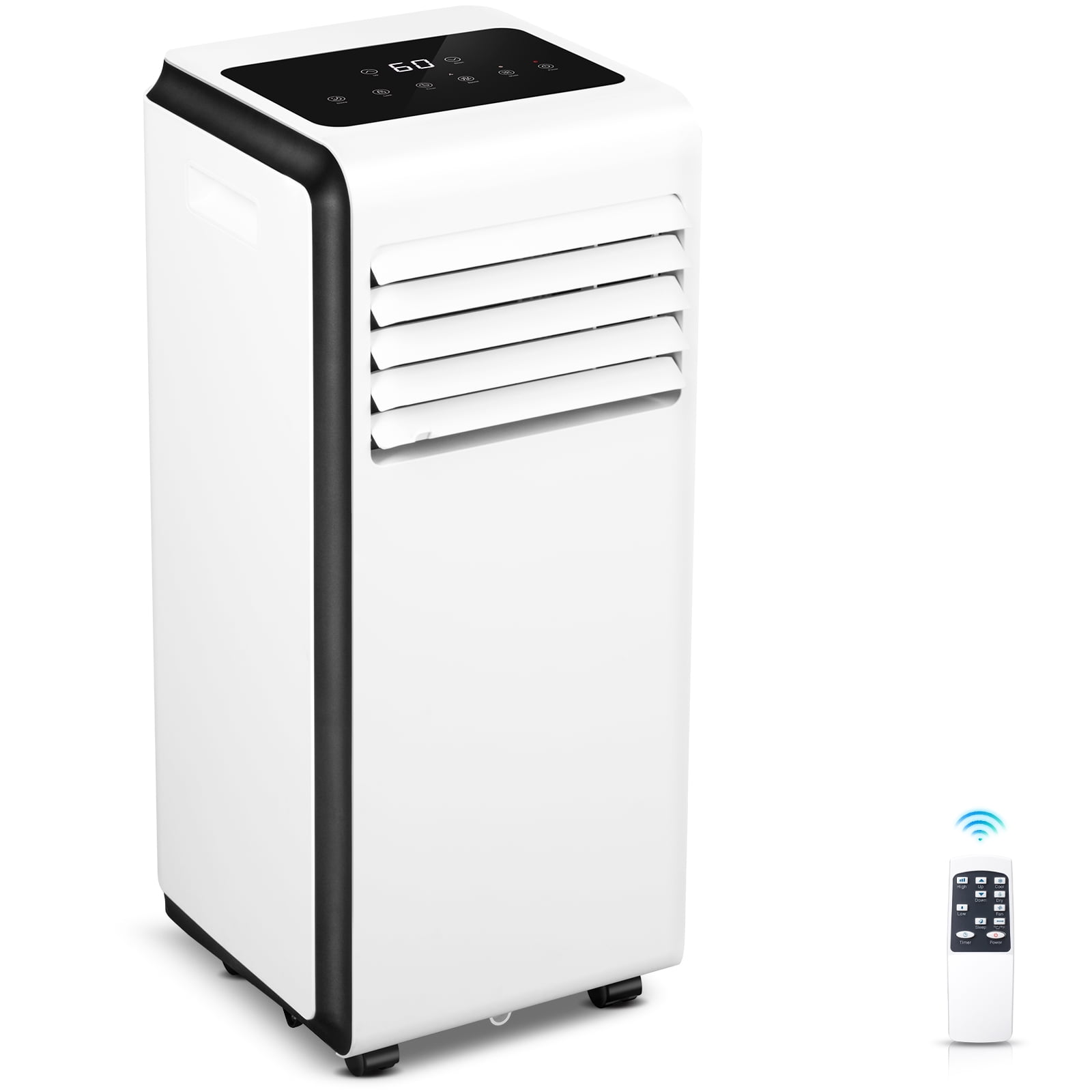 Electactic 8000 BTU 3 in 1 Portable Air Conditioner with remove control, cools up 350 Sq Ft, 24h Timer, White