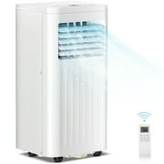 LHRIVER 8000 BTU Portable Air Conditioner with Window Kit - Quiet, Energy Efficient AC Unit for Rooms up to 250 Sq Ft, Dehumidifier & Fan, Easy Install for Bedroom, Office, White