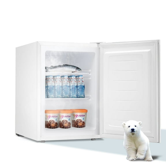 Electactic Upright Freezer, Energy Saving 2.1 Cu.ft Single Door Compact Upright Freezer with Reversible Door(White)