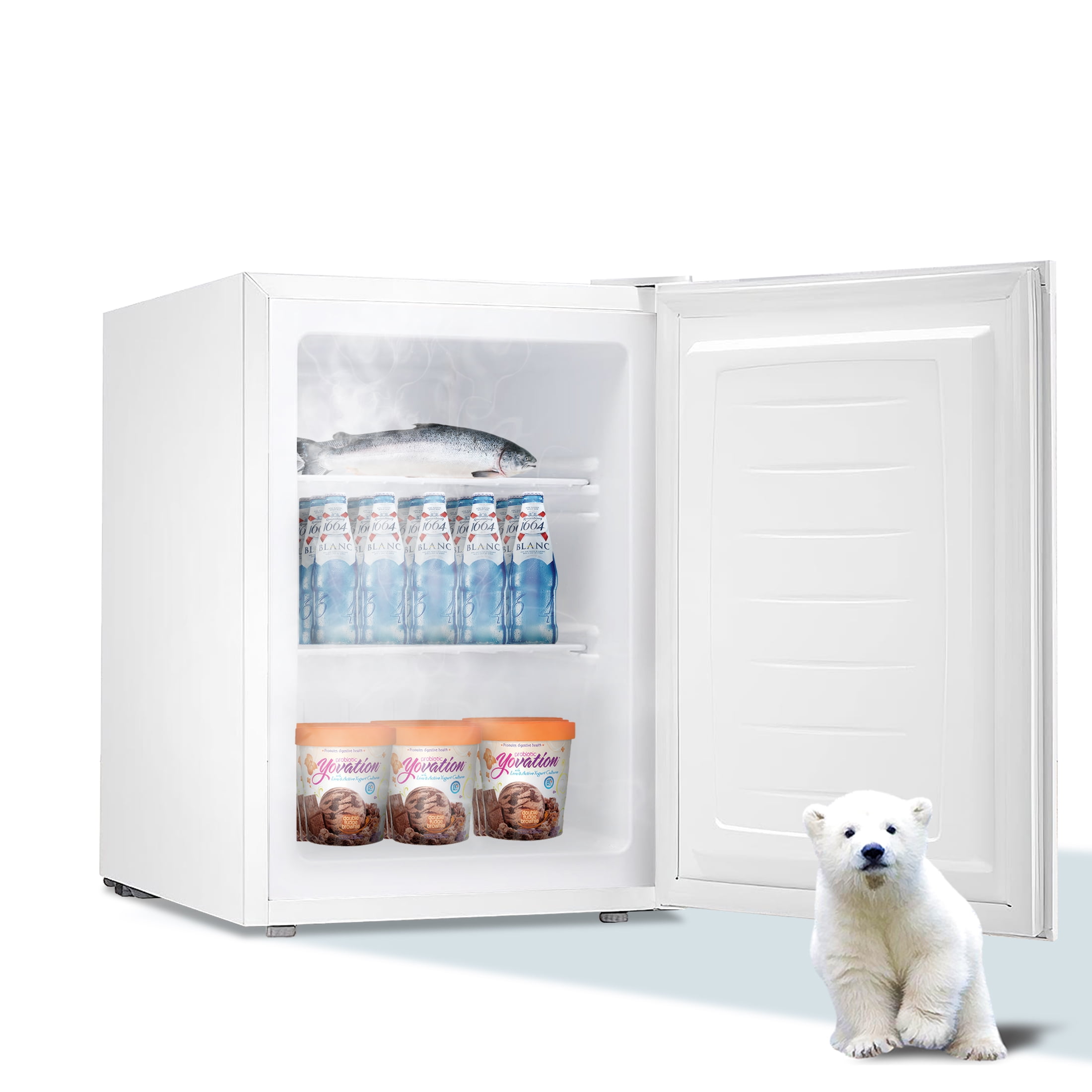 LHRIVER Upright Freezer, Energy Saving 2.1 Cu.ft Single Door Compact