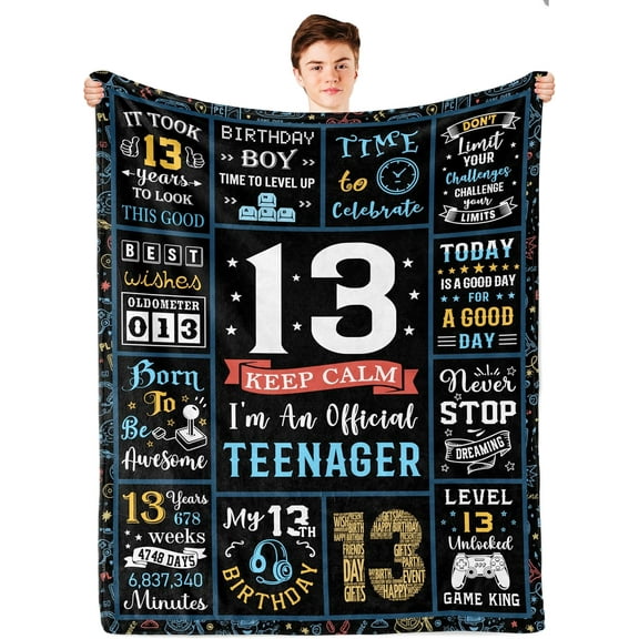 LHSHID 13 Year Old Boy Gifts 13th Birthday Gifts for Boys Blanket Coolest Gifts for 13 Year Old Boy 13 Year Old Boy Birthday Gift Ideas Birthday Gifts for 13 Year Old Boys Throw Blanket 30"x40"