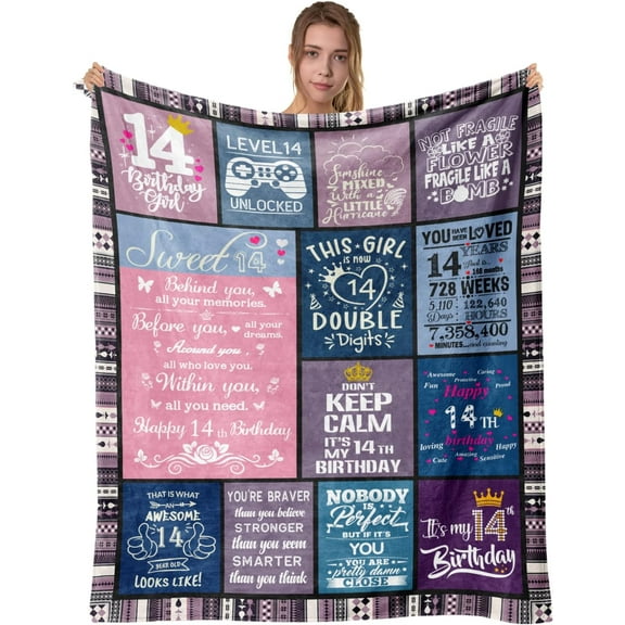 LHSHID 14 Year Old Girl Gift IdeasGifts for 14 Year Old Girl 14th Birthday Gifts for Girls Gifts for 14 Year Old Girl Teenage Girl Gifts 14 Yr Old Girls Gifts Blanket 60"x80"