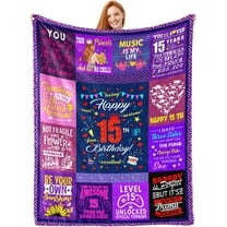 LHSHID 15 Year Old Girl Gifts for Birthday Quinceanera Gifts BlanketGifts for 15 Year Old Girls15th Birthday Gifts for Teen Girls15th Birthday Decorations for Girls Gift Ideas 30"x40"