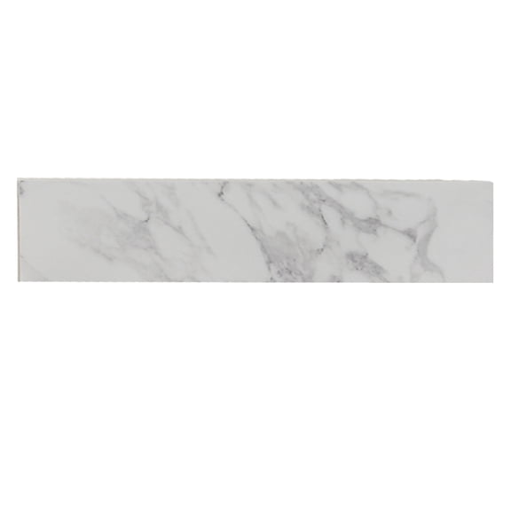 LHSHID 22"x4"Bathroom Sink Side Splash,Size for Bathroom Vanity Sink Top,Engineered Marble Stone Side Splash,Bianco wenato color