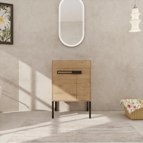 LHSHID 24 Inch Freestanding Bathroom Vanity or Floating is Optional Conversion Only Includes Vanity,Excluding Sink