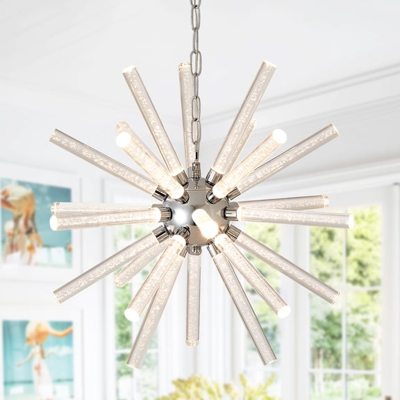 LHSHID 24-Light Bubble Pillar Chandelier,Adjustable Pendant Lights Living Room Dining Room Decoration Lamp Custom Hotel Project Lighting