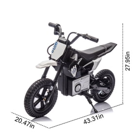 LHKJ 24V Electric Motocross Motorcycle with Bluetooth and Music, Ages 5-12