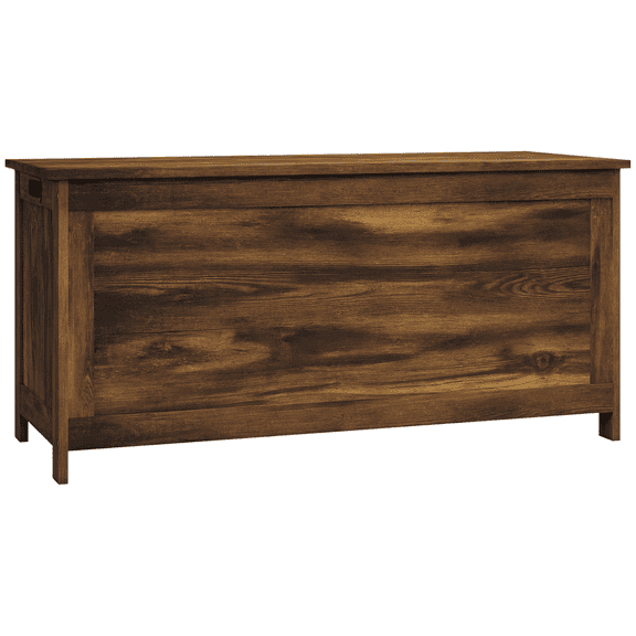 LHSHID 39.4" Storage Chest w/ 2 Safety Hinges,Wooden Box,Rustic Brown