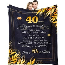LHSHID 40th Birthday Gifts for Women Men 40 Year Old Birthday Gift for Woman Man Turning 40 Happy 40th Birthday Party Decorations 40th Birthday Gift Ideas 1983 Birthday Gifts Throw Blanket 50x60in