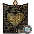 thumbnail image 1 of LHSHID 50th Birthday Gifts Blanket 50th Birthday Gift for Women 50 Birthday Gift for Women Turning 50 Gift for 50th Birthday Woman 50th Birthday Decorations for Women 50"x60", 1 of 7