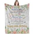 thumbnail image 1 of LHSHID 60th Birthday Gifts Happy 60th Birthday Decorations Ideas for Women Men Birthday Gifts for 60 Year Old Grandpa Grandma Friend 60th Birthday Decor Throw Blanket 50x60in, 1 of 5