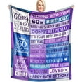 thumbnail image 1 of LHSHID 60th Birthday Gifts for Women Blanket 60th Birthday Decorations Women Men Throw Blanket Happy 60th Birthday Gift Ideas for her Mom Wife 30x40in, 1 of 5