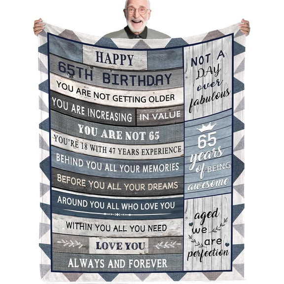 LHSHID Best Gifts for 65 Year Man Soft Throw Blanket for Bed Couch Decor Birthday Blanket for Men 30"x40"