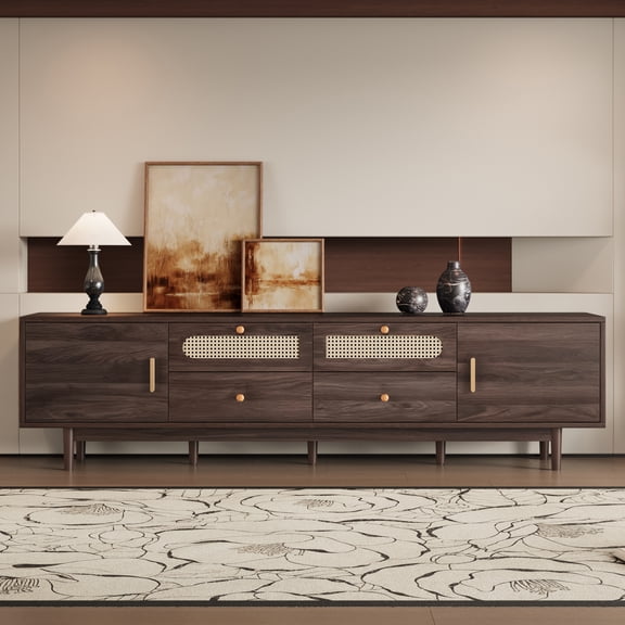 LHSHID 76"TV Stand with Drawers for Living Room/Bedroom,Modern Chic Entertainment Center for TVs Up to 85 inches,Entertainment Center with Storage