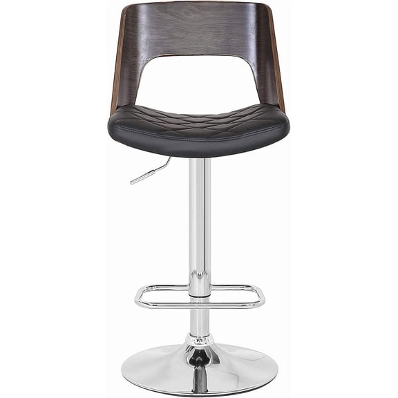 LHSHID Bentwood Contemporary Modern Stylish Wood Back Adjustable Swivel Bar Stool with Diamond Quilted Finish Curved Seat and Back,Weathered Oak