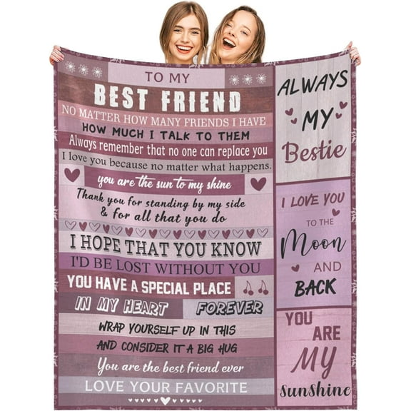 LHSHID Best Friend Birthday Gifts Blanket Flannel Soft and Comfortable Anti static Bed Sofa Blanket 60x80in