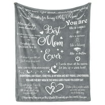 LHSHID Best Mom Ever Gifts Blanket for Mom Birthday Gifts for Mom from Daughter Son I Love You Mom Gifts Letter Warm Soft Throw Blanket Mama on Mothers Day 30x40in