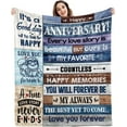 thumbnail image 1 of LHSHID Best Romantic Wedding Anniversary Blanket Gift for Wife Husband 40x50in, 1 of 7