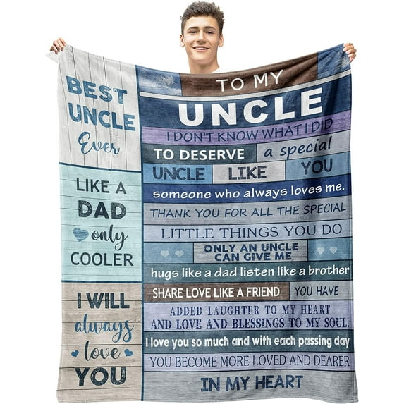 LHSHID Best Uncle Gifts Blanket Gifts for Uncle Throw Blanket Great Uncle Gifts from Niece Blankets Throws Uncle Birthday Gifts from Nephew Gift Ideas for Uncle on Christmas Father's Day 40x50in