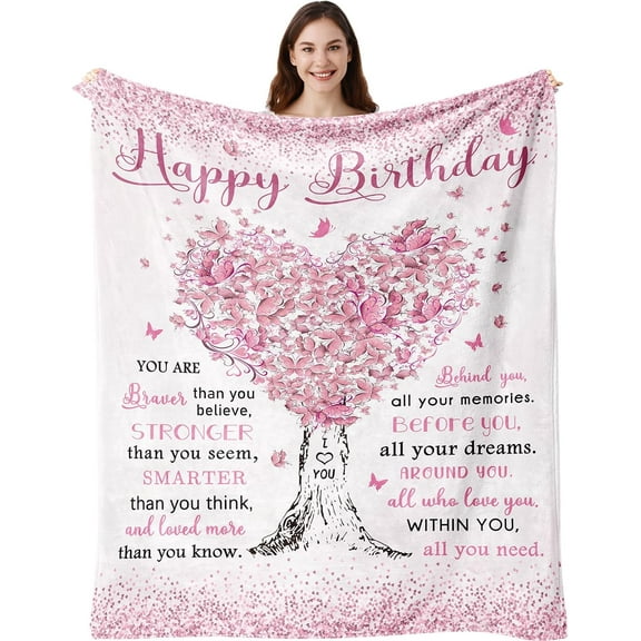 LHSHID Birthday Gifts for Women Birthday Decorations Blanket Birthday Gifts for Girls/Her/Mom/Sister/Wife Gifts for Women Birthday Unique Women Birthday Gift Ideas Bday Gift for Women 30"x40"