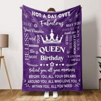 LHSHID Birthday Gifts For Women Queen Birthday Throw Blanket Gifts for Women Birthday Unique Daughter Grandma Mom Birthday Gifts Women Birthday Gift Ideas for Friends Wife Sister Girlfriend 30x40in