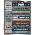 thumbnail image 1 of LHSHID Blanket Gifts for Dad Fathers Day Dad Gifts from Daughter Son Cool Birthday Gift for dad to My Best Dad Ever Throw Blanket Soft Flannel 60"x80", 1 of 8