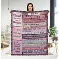 thumbnail image 1 of LHSHID Bonus Daughter Gifts from Stepmom Bonus Mom Mother in Law Stepdad Throw Blankets Bonus Daughter Birthday Graduation Gifts for Stepdaughter Blanket 50x60in, 1 of 6