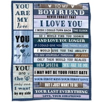 LHSHID to My Boyfriend Gifts Blanket Romantic for Him Best Birthday Anniversary Valentines Presentsch Bed Chair Sofa Couch Home Decor Christmas Valentine Day Gift 30x40in