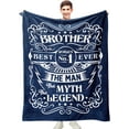 thumbnail image 1 of LHSHID Gifts for Brother Adult Blanket Brother Gifts from Sister Big Brother Gift Brother Birthday Gifts from Sister Best Brother Ever Gifts for Christmas Graduation Throw Blankets 40"x50", 1 of 7