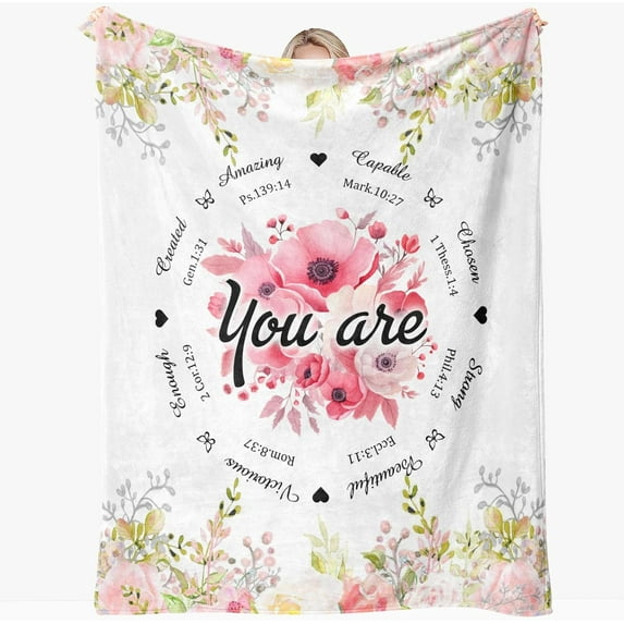LHSHID Christian Gifts for Women Christian Blanket Religious Gifts for Women Faith Christian Gifts Inspirational Gifts Bible Gifts for Women Female Throw Blankets 40"x50"