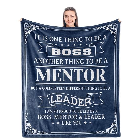LHSHID Christmas Boss Gifts for Men Women Boss Lady Gifts Mentor Boss Day Gift for Female Male Birthday Gifts Fleece Blanket 60x80in