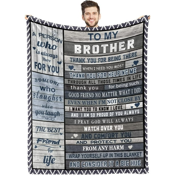 LHSHID Christmas Brother Gifts Gifts for Brother Brother Gifts from Sister Xmas Gifts for Brother Adult Birthday Gifts for Brother Brother Gifts Ideas for Graduation Blanket 50x60in