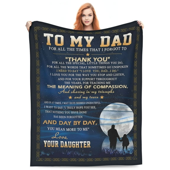 LHSHID Christmas Thanksgiving Father's Day Blanket Gift for Dad Super Soft Flannel Blanket 30x40inch