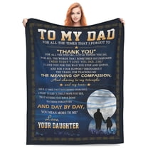 LHSHID Christmas Thanksgiving Father's Day Blanket Gift for Dad Super Soft Flannel Blanket 30x40inch