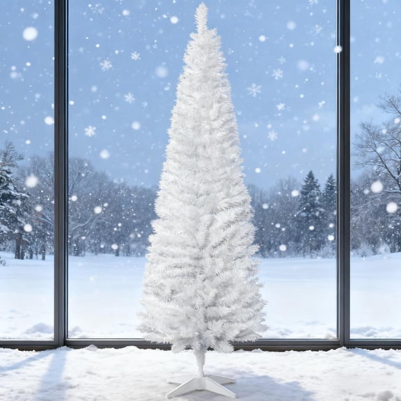 LHSHID Christmas Tree,Slim Xmas Tree with Realistic Branch