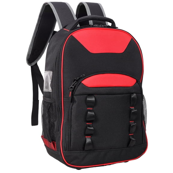 LHSHID Cloth Multifunctional Tool Backpack,Heavy-Duty Tool Bag with Multiple Pockets for Electricians Technicians
