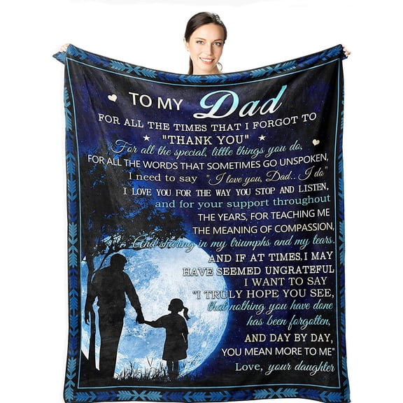 LHSHID Dad Gifts from Daughter Dad Blanket from Daughter Birthday Gifts for Daddy Gifts for Dad Who Wants Nothing Father Gifts Best Dad Ever Present Ideas 30x40in