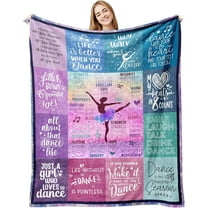 LHSHID Dancer Gifts Blanket Dance Recital Gifts for Girls/Teens/Dance Teachers/Dance Team Ballet Dance Teacher Appreciation Gifts Best Birthday Gifts for Dance Lover Throw Blanket
