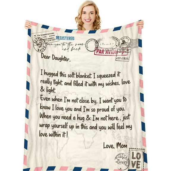 LHSHID Daughter Blanket Gift from Mom Birthday Gifts for Daughter | to My Daughter Blanket from Mother Christmas Mothers Day Bday Presents for Daughter in Law Step Duaghter Throw Blanket 30x40in