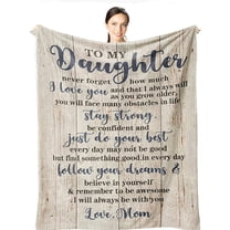 LHSHID Daughter Gifts Blankets to My Daughter Blanket Daughter Gifts from Mom Daughter Gift from Mother Throw Blanket Birthday Gifts for Grown Daughter Graduation Gift Ideas 30x40in