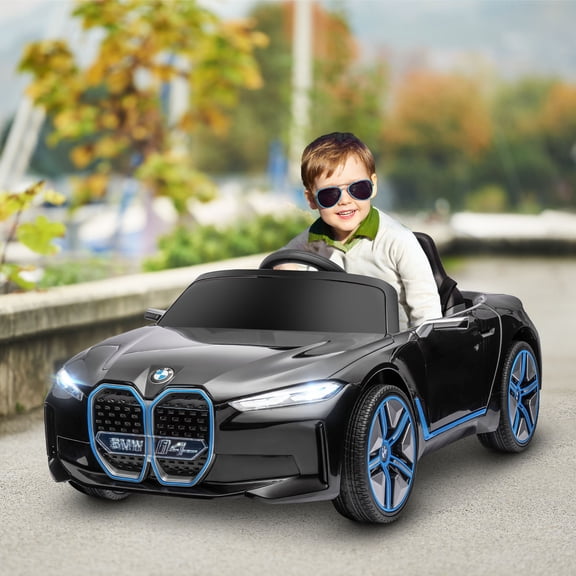 LHKJ 12V Licensed Car with Remote Control and Suspension, Black