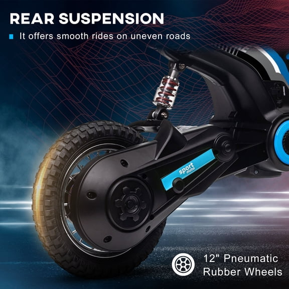 LHKJ 24V Electric Dirt Bike, 15 MPH, Ages 13+, Blue