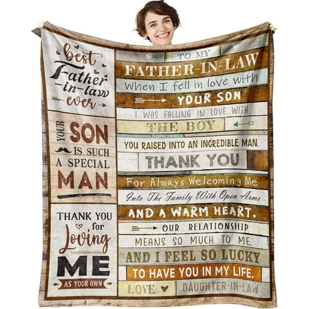 LHSHID Father in Law Gifts Throw Blanket 30x40in