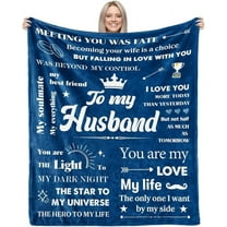 LHSHID Father's Day Birthday Gifts for Husband Romantic Husband Birthday Gift from Wife to My Husband Blanket Christmas Anniversary Valentines Gifts for Husband from WifeThrow Blanket 30"x40"
