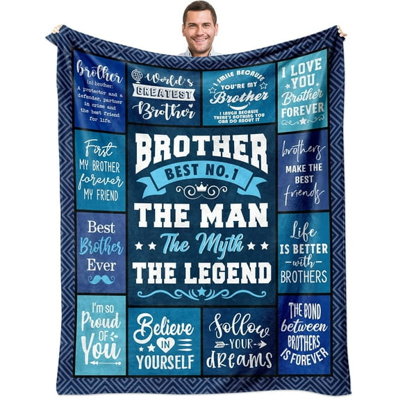 LHSHID Fathers Day Brother Gift Birthday Gifts for Brother Blanket Brother Gifts from Sister Brother Gifts from Brother Brother Birthday Gifts from Sister Big Brother Gift 50x60in