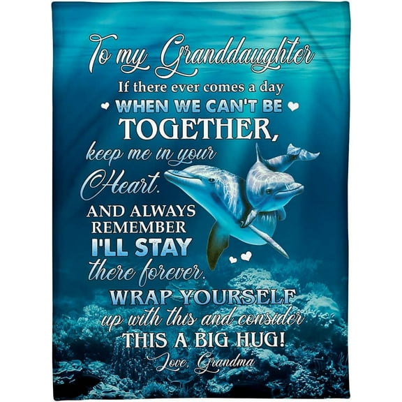 LHSHID Fleece Blanket to My Granddaughter Grandma Bed Throw Tapestry Gift for Daughter or Son from Dad Birthday Christmas Thanksgiving Graduation Grandma or Grandpa mom 30"x40"