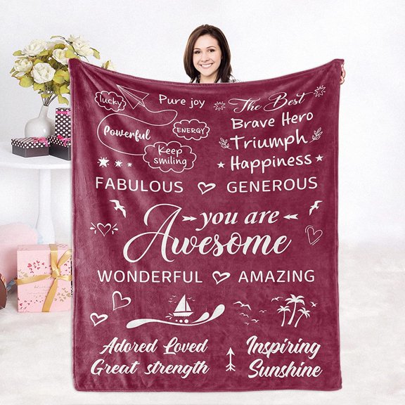 LHSHID Get Well Soon Gifts for Women Inspirational Gifts for Women Couragement Compassion Purple Throw Blanket Warm Hugs Gifts for Women Friend Mom Wife Daughter Sister Colleague 30x40in