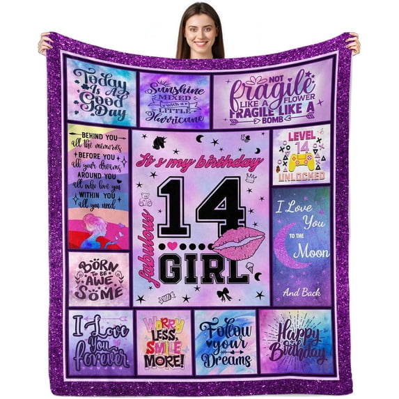 LHSHID Gifts for 12 Year Old Girl Blanket 12 Year Old Girl Gift Ideas 12th Birthday Gifts for Girls 12 Year Old Girl Gifts for Birthday 12th Birthday Decorations for Girls 30x40in