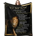 thumbnail image 1 of LHSHID Gifts for Adult Son Birthday Gifts for Son from Mom to Son Gifts for 18 Year Old Boy Son Gifts from Mom and Dad Gift for Son Gifts from Dad Gifts for My Son Blanket from Momin 60x80in, 1 of 6